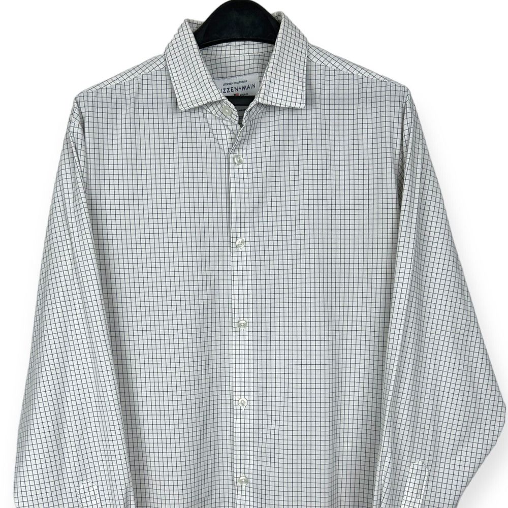 Mizzen+Main Men's XL Leeward Collection Performance Button Up Shirt Check Blue